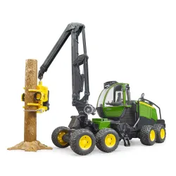 Žaislinis BRUDER miško traktorius John Deere 1270G su rąstu 02135