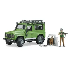 Žaislinis BRUDER Land Rover Defender džipas su girininku ir šunimi 02587