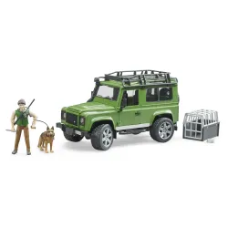 Žaislinis BRUDER Land Rover Defender džipas su girininku ir šunimi 02587