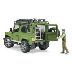 Žaislinis BRUDER Land Rover Defender džipas su girininku ir šunimi 02587